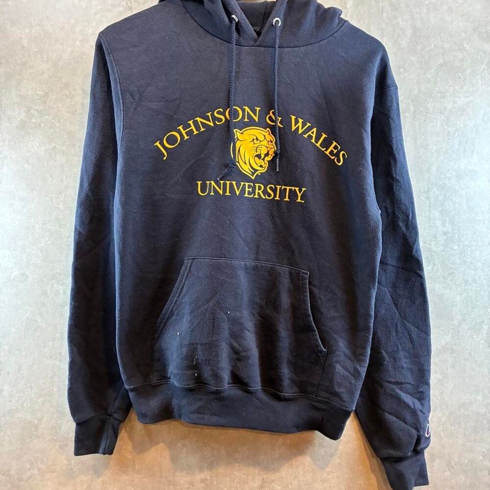 Champion Men's Black and Navy Hoodie